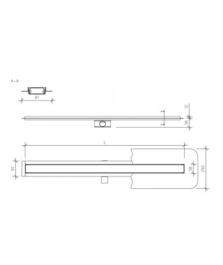 Odwodnienie liniowe 80cm WIPER PREMIUM SLIM PURE szlif