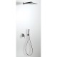 Zestaw prysznicowy TRES Cuadro-Exclusive z baterią podtynkową i deszczownicą 30x30 cm. chrom/czarny