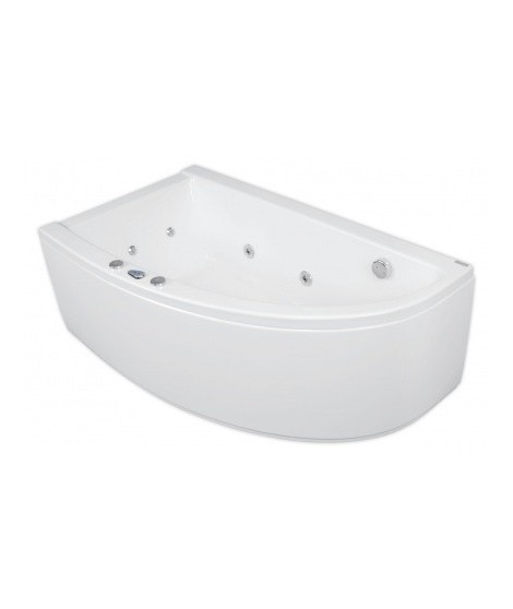 Wanna asymetryczna POOLSPA LAURA 150x90cm z hydromasażem. system SMART 1. lewa