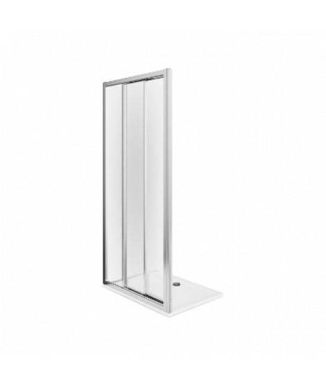 Drzwi przesuwne 3-elementowe KOŁO FIRST 80 Szkło hartowane - profile srebrne połysk