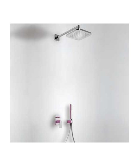 Zestaw prysznicowy TRES Loft Colors z baterią podtynkową. fioletowa