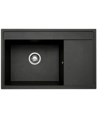 Zlewozmywak granitowy PYRAMIS CAMEA 79x50 1B 1D czarny