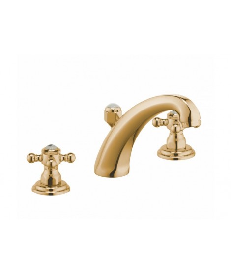 Bateria umywalkowa retro 3-otworowa mosiądz KLUDI ADLON