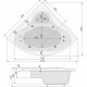 Wanna symetryczna POOLSPA FRANCJA 150x150cm. z hydromasażem. system SMART 1 standard. biała