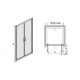 Drzwi prysznicowe 70x190cm SANPLAST DD/TX5b. profil biały ew. wzór szyby Grey