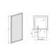 Drzwi prysznicowe 70x185cm SANPLAST DJ-c. profil biały ew. wzór szyby Pearl
