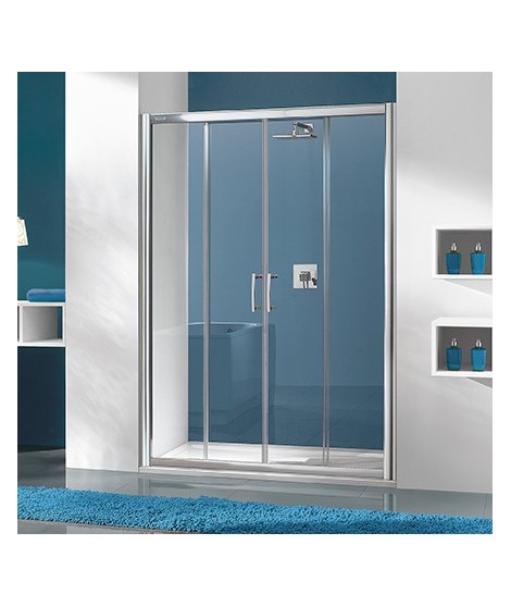 Drzwi prysznicowe 130x190cm SANPLAST D4/TX5b. profil srebrny matowy. wzór szyby W0