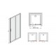 Drzwi prysznicowe 90x190cm SANPLAST D2/TX5b. profil srebrny matowy. wzór szyby W15
