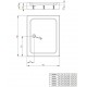 RADAWAY LAROS D Compact brodzik prostokątny 100x80x17cm 