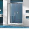 Drzwi prysznicowe 150x190cm SANPLAST D4/TX5b. profil srebrny matowy. wzór szyby W15