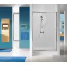 Drzwi prysznicowe 100x190cm SANPLAST D2/TX5b. profil srebrny matowy. wzór szyby Grey