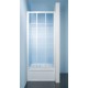 Drzwi prysznicowe 120-130x185cm SANPLAST DTr-c. profil biały ew. wzór szyby W5