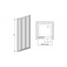 Drzwi prysznicowe 120-130x185cm SANPLAST DTr-c. profil biały ew. wzór szyby Pearl