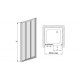 Drzwi prysznicowe 80x185cm SANPLAST DTr-c. profil biały ew. wzór szyby W5