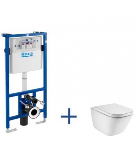 Zestaw podtynkowy DUPLO + miska WC podwieszana GAP Rimless z powłoką MaxiClean