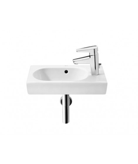 Umywalka ROCA MERIDIAN-N Compacto 45x25 z otworem na baterię po prawej stronie z powłoką MaxiClean