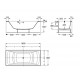 Wanna prostokątna z hydromasażem Smart Air Plus ROCA HALL 180x80cm