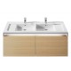 Umywalka ROCA STRATUM 130x50 z blatem ceramicznym z powłoką MaxiClean
