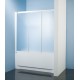 Kabina nawannowa 170x140cm SANPLAST DTr-c-W-170 biała. wzór szyby Pearl