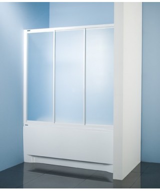 Kabina nawannowa 170x140cm SANPLAST DTr-c-W-170 biała. wzór szyby Pearl