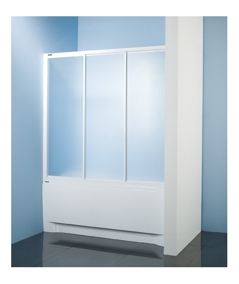 Kabina nawannowa 170x140cm SANPLAST DTr-c-W-170 biała. wzór szyby Pearl