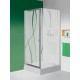 Ścianka prysznicowa 80x190cm SANPLAST SS0/TX5-80-S profil srebrny błyszczący. wzór szyby Grey