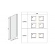 Ścianka prysznicowa 80x190cm SANPLAST SS0/TX5-80-S profil srebrny błyszczący. wzór szyby Grey