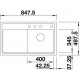 Zlewozmywak antracyt BLANCO ZENAR 45 S-F . 85x50 P (z deską szklaną)