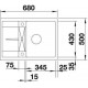 Zlewozmywak antracyt BLANCO METRA 45 S Compact. 68x50