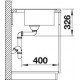 Zlewozmywak alumetalik BLANCO ZENAR 45 S-F . 85x50 L