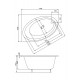 Wanna asymetryczna ROCA ORBITA 140x100 lewa