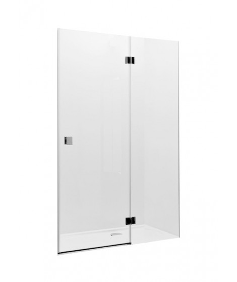Drzwi prysznicowe wnękowe ROCA METROPOLIS 80cm z polem stałym z powłoką MaxiClean