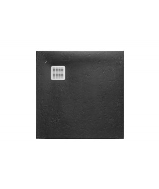 ROCA TERRAN 90x90x2,8cm czarny brodzik kwadratowy kompozytowy AP0338438401400