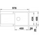 Zlewozmywak ceramiczny IDENTO XL 6S-F BLANCO czarny (na równi z blatem)