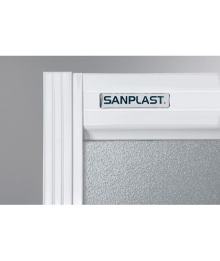 Kabina kwadratowa KNs-c 80x80x185cm CLASSIC SANPLAST profil biały.polistyren