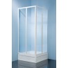 Kabina kwadratowa KNs-c 70x70x185cm CLASSIC SANPLAST profil biały.wzór szyby W4