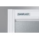 Kabina kwadratowa KNs-c 70x70x185cm CLASSIC SANPLAST profil biały.wzór szyby W4