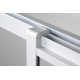 Kabina kwadratowa KNs-c 70x70x185cm CLASSIC SANPLAST profil biały.wzór szyby W4