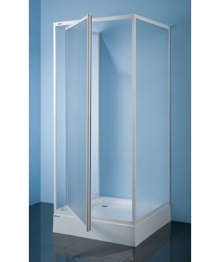 Kabina kwadratowa przyścienna KT/DJ-c 90x90x185cm SANPLAST CLASSIC profil biały.polistyren