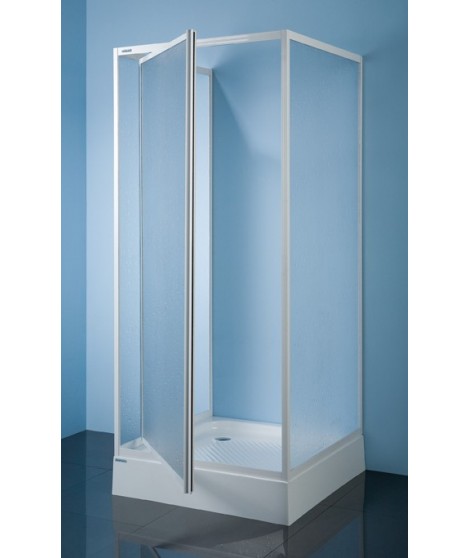 Kabina kwadratowa przyścienna KT/DJ-c 80x80x185cm SANPLAST CLASSIC profil biały.polistyren