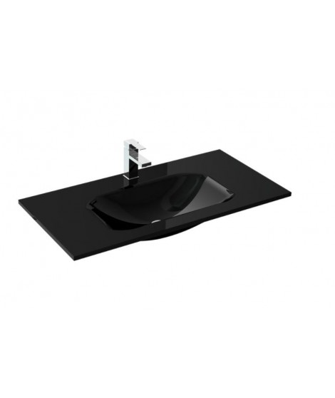 Umywalka szklana LOKA 80 BLACK ELITA