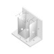 Kabina prysznicowa walk-in NEW TRENDY NEW MODUS 100x90x90x30x200cm EXK-0025 + 0052 +0049 + 0053