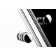 Kabina półokrągła drzwi przesuwne RADAWAY CLASSIC A 90x90x185 szkło grafitowe (profile białe)