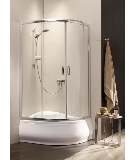 Kabina asymetryczna półokrągła RADAWAY PREMIUM PLUS E 1700 120x90x170 szkło satinato
